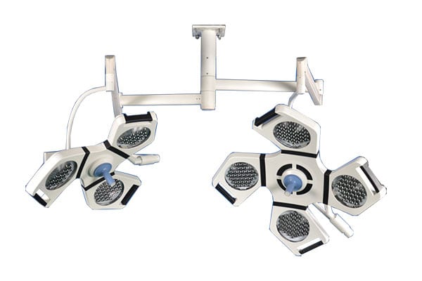 Lampara para quirófano led de dos cabezales